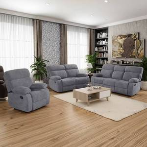 Juego de sofás reclinables para el hogar a precio mayorista, sofá de tela elástica con capitoné y esponja, ideal para apartamentos. - Product Image 4