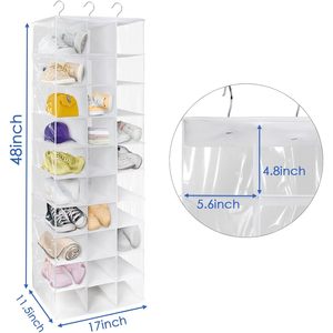 Hanging Shoe Organizer 30 Sections With Mesh Pockets For Closet Storage <b>Shelves</b> - Product Image 3
