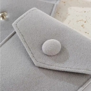 Custom Size With LOGO Compound Plush Jewelry Bag Wholesale Low Price Ring Earrings Storage Gift Packing Pouch - Product Image 2