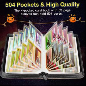 Porte-cartes de collection Charizard en cuir PU, 900 400 4 9 poches, avec fermeture éclair, grande capacité, pliable - Product Image 4