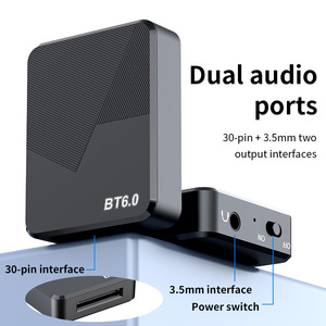 Nuevo Kit Universal de Bluetooth para Coche, Interfaz de Música Inalámbrica, Adaptador Bluetooth para Conector de 30 Pines para Altavoces Bose, Philips y <span class=keywords><strong>SONY</strong></span> - Product Image 1