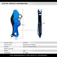 Ascenseur de poitrine en alliage d'aluminium à freinage automatique pour l'escalade et le sauvetage par corde, certifié CE EN, mains libres, capacité de 150 kg, 8-13 mm