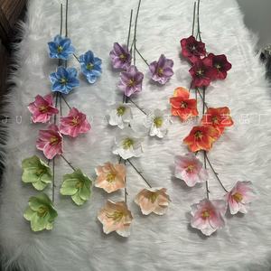 Flores Artificiales de Tulipán de Tres Cabezas Junheyuan, de Plástico y Seda, para Decoración de Bodas y Hogar, Impresas en 3D, Tela Mate - Product Image 2