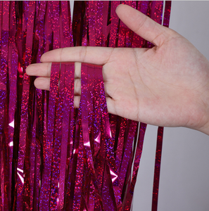 <span class=keywords><strong>ม่าน</strong></span>ชุบดีบุกโฮโลกราฟฟิกรูปสีพื้น,ประกายแสงสีทองสำหรับการเฉลิมฉลองวันหยุดงานแต่งงานงานวันเกิด - Product Image 4