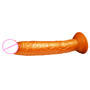 Online Shop Selling Gold Liquid Silicone Adult Dildos and Female Sex Toys <b>Vibrators</b> Including Artificial Penis - Product Image 2