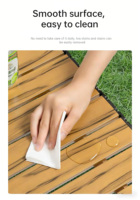 Table pliante robuste et stable en bois de hêtre pour usage domestique et extérieur, idéale pour le camping et les pique-niques