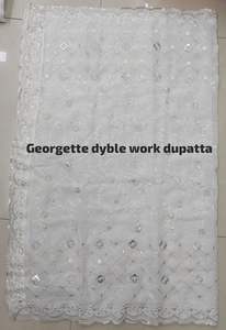 Dupatta teñible de Georgette puro suave a granel de alta calidad, muchos diseños étnicos para ropa india y paquistaní - Product Image 5
