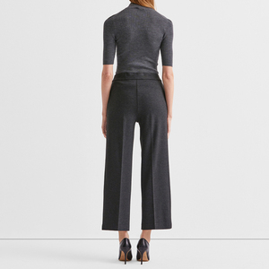 GUOOU Design <strong>Turtle</strong> <strong>Neck</strong> Knitted <strong>Top</strong> Ribbed Women Wool Cashmere Jumper Short Sleeve Turtleneck Sweaters - Product Image 4