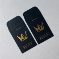 Kemasan amplop kertas kustom amplop kertas Kraft amplop hitam untuk kemasan