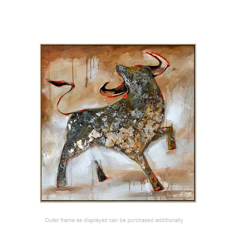 Moderne Bull Terrior Wall Art Grote Grappige Dieren Canvas Schilderij Voor Thuis Decoratie