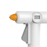 Pistolet à colle chaude sans fil rechargeable avec affichage numérique, pistolet à colle thermofusible sans fil pour travaux manuels, compatible avec les bâtonnets de colle chaude de 7 mm