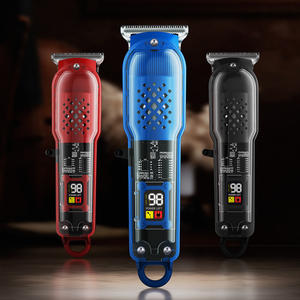 Nouvelle conception de tondeuse à cheveux électrique mini sans fil rechargeable transparente bleue portable pour hommes - Product Image 2