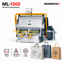 Machine de découpe et de pliage manuelle pour sacs en papier de vente au détail avec presse industrielle grand format économique de 1500 mm ML-1500