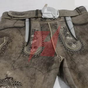 Cómodas Lederhosen Tradicionales Alemanas de Cuero Genuino Bávaro con Hebillas Ajustables - Product Image 3