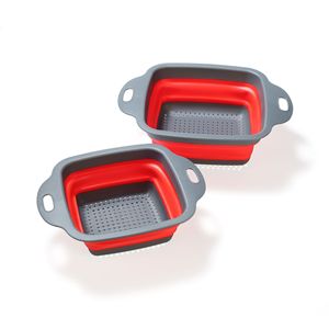 キッチンシンクストレーナー格納式折りたたみ式折りたたみ式シリコンコランダープラスチック折りたたみ式シンクコランダーとストレーナーバスケット - Product Image 6