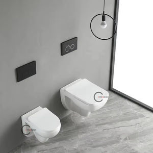 Factory OEM WC Bathroom Water Closet Modern Design Two Piece Rimless P-Trap Toilet Western Higher Model Toilet <b>seat</b> for kids - Product Image 3