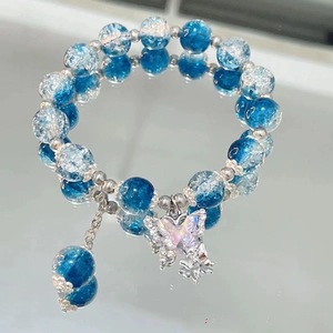 Bracelet tendance pour femmes en gros, perles de pierre, perles de verre, bracelet coloré en cristal, bracelet papillon pour filles, bracelet pour femmes - Product Image 6