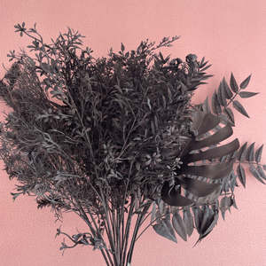 SPR nero di simulazione di plastica fiore farfalla orchidea eucalipto ortensia matrimonio fiore artificiale decorazione di Halloween fiore - Product Image 4