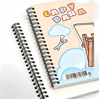Carnet de dessin pour enfants A4 avec impression de dessins animés, 30 à 50 feuilles de papier épais, carnet d'art pour enfants avec autocollants gratuits pour l'école