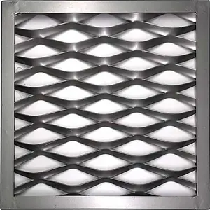 Jala belah ketupat logam, dilapisi PVC datar baja tahan karat/Aluminium/galvanis/untuk pelapis Dinding