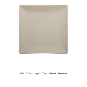 Assiette plate Boston Sand 27 × 27 cm carrée en grès M1934 1501 - Product Image 3