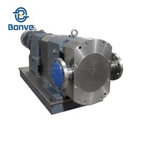 Pompa Rotor Transfer Resin Viskositas Tinggi Pompa Lobe Perekat Industri Dengan Jaket Pemanas untuk Pengiriman Lem Epoksi dan Sealant