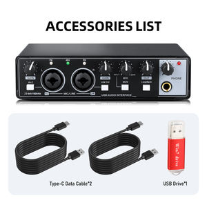 MD22 24Bit 192กิโลเฮิร์ตซ์อินเตอร์เฟซ USB เสียงการ์ดเสียง2in2out 48โวลต์ Hi-<span class=keywords><strong>Z</strong></span> เวลาแฝงต่ำสำหรับการถ่ายทอดสดเพลงสตูดิโอการสตรีมพอดคาสต์ - Product Image 5
