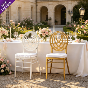 China Custom OEM Gold Black Event Metal Stackable Wedding <b>Chair</b> Banquet Chivari Tiffanie Wedding <b>Chairs</b> for Hotel - Product Image 1