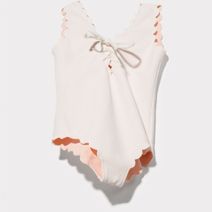 Traje de Baño de Una Pieza para Niñas, Bikini sin Costuras con Cuello en V, Logotipo Personalizado al por Mayor, Marca Privada - Product Image 2