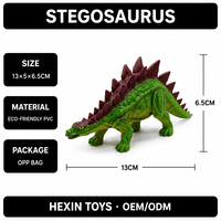 Jouet dinosaure Carnotaurus en PVC rouge et gris, 11x4.5x10cm, modèle d'apprentissage du dinosaure, accessoire de bureau pour enfants, garçons et filles, éducatif