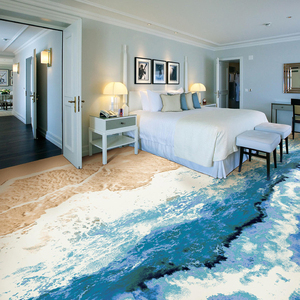 HENGJIU, alfombras de piso de nuevo diseño, alfombras de pared a pared con patrón floral barato para el hogar - Product Image 2