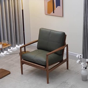 Sillón <span class=keywords><strong>de</strong></span> Madera Maciza, Estilo Casual, Moderno, <span class=keywords><strong>de</strong></span> Lujo Ligero, Nórdico, <span class=keywords><strong>de</strong></span> Mediados <span class=keywords><strong>de</strong></span> Siglo, para Balcón o Salón <span class=keywords><strong>de</strong></span> Té, Desmontable, Personalizable, Relleno <span class=keywords><strong>de</strong></span> Plumas <span class=keywords><strong>de</strong></span> Ganso, Individual - Product Image 2
