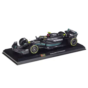 Bburago 1:24 2023 W14E #44 Hamilton Mercedes AMG F1 yarış simülasyon alaşım araba modeli Diecast oyuncak araçlar hediye