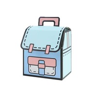 Boîte à bonbons en forme de sac d'école de lapin de dessin animé
