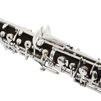 Semi-automatic C Tone Oboe Ebony Body Silver-Plated Copper-NicKel Keys Professional Woodwind Instrument for Orchestras with Case
