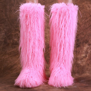 Indaffarata da ragazza YL498 all'ingrosso <span class=keywords><strong>stivali</strong></span> alti al ginocchio per <span class=keywords><strong>donna</strong></span> taglia <span class=keywords><strong>44</strong></span> appartamenti multicolori peluche finto volpe <span class=keywords><strong>stivali</strong></span> da <span class=keywords><strong>donna</strong></span> <span class=keywords><strong>stivali</strong></span> da pelliccia da <span class=keywords><strong>donna</strong></span> - Product Image 6