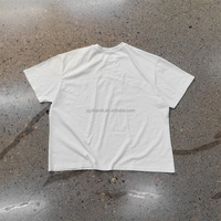 T-shirt en coton à manches courtes et épaules tombantes de haute qualité avec logo personnalisé imprimé, streetwear pour hommes, tee-shirt surdimensionné pour un usage quotidien en été