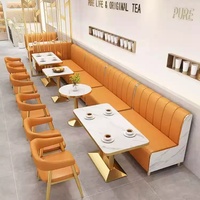 Banquette de restaurant moderne rose pour deux personnes