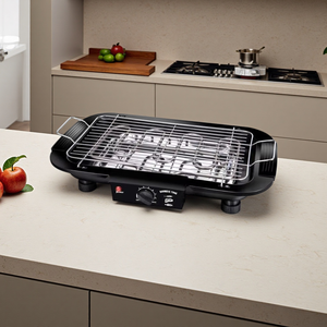 Gril Électrique Antiadhésif Sans Fumée Norme UE, Plancha BBQ et <span class=keywords><strong>Rôtissoire</strong></span> Électrique Double Usage, pour Usage Domestique et Commerciaux (Export) - Product Image 1