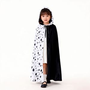Capa de Cosplay Europea y Americana para Niños, Capa con Capucha de Puntos Blancos y Negros con Correas, Nuevo Estilo 2026 - Product Image 1