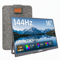 Écran IPS mat anti-reflet de 16 pouces, sans scintillement, filtre anti-lumière bleue, réduit la fatigue oculaire, idéal pour le télétravail