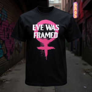 T-shirt graphique punk féministe « Eve Was Framed » unisexe pour adulte, col rond, manches courtes, imprimé en sérigraphie - Product Image 3