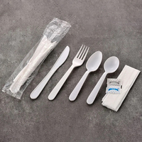 Vaisselle et ustensiles biodégradables écologiques de qualité alimentaire couteau fourchette cuillère 100% couverts jetables naturels à base d'amidon de maïs