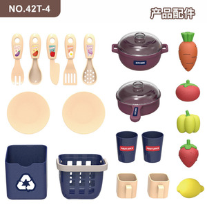 Juego de cocina simulada para niños, juguete de plástico para cocinar de forma simulada para niñas de 4 a 7 años, regalo educativo con estufa con grifo de agua - Product Image 5