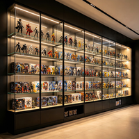 Vitrine en verre pour figurines d'action, armoire verticale en verre pour cartes et objets de collection, présentoir de vente au détail