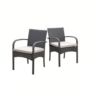 Ensemble de 2 chaises de salle à manger en osier Db Cordoba Pe, mobilier de jardin d'extérieur, style contemporain, revêtement durable - Product Image 1