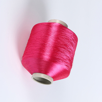 Fil de polyester texturé haute ténacité écologique et coloré, fil FDY brillant 36F, bobine pour le tricot et le tissage de ruban