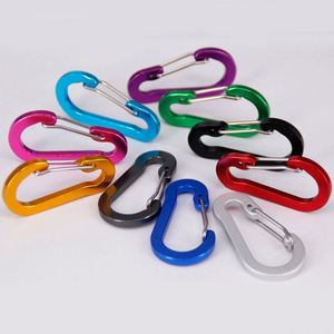 Custom Camping Locking Metal Spring <b>Hook</b> Durable Aluminum Alloy Flat #5 Calabash Shaped Carabiner Custom Logo Laser Engraved - Product Image 3