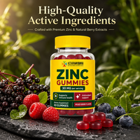 Lancement de produits pour la santé immunitaire pour les vendeurs e-commerce aux États-Unis et en Europe, supplément en marque blanche OEM, gommes au zinc 30 mg par portion