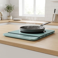 Table de cuisson à induction portable ultra-mince 2000W, plaque unique, commande tactile, pour cuisine domestique, camping-car et camping